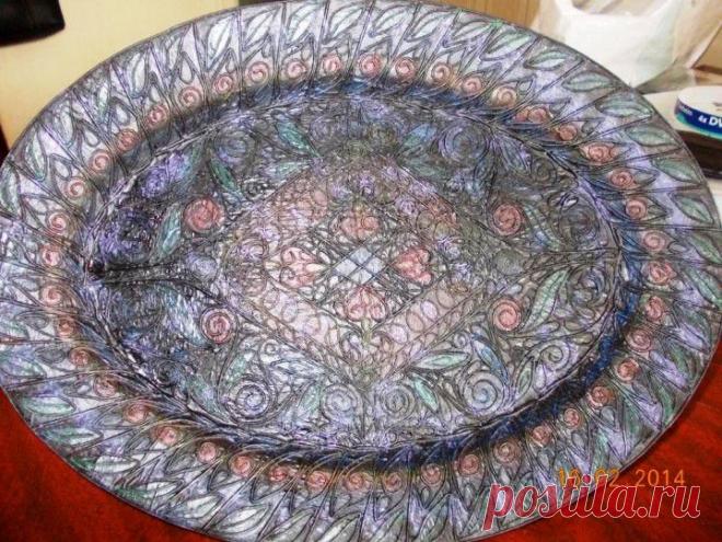 Сказание о подносе... (история в технике пейп-арт) | Очумелые ручки