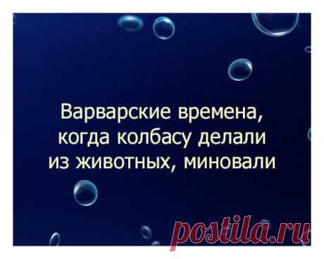 Варварские времена, когда колбасу делали из животных, миновали – популярные мемы на сайте idaprikol.ru