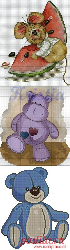 (128) Cross-stitch Puppy.. no color chart available, just use pattern chart as you color guide... or choose your own colors. | punto de cruz