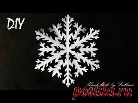Снежинка из бумаги Как вырезать снежинки Схема Snowflakes from paper Schneeflocke aus Papier