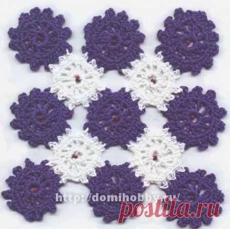 Вязание крючком мотивов с цветами / Handmade / 1. Крючкотворные Мотивы / Pinme.ru / Ольга Захарова-Черных