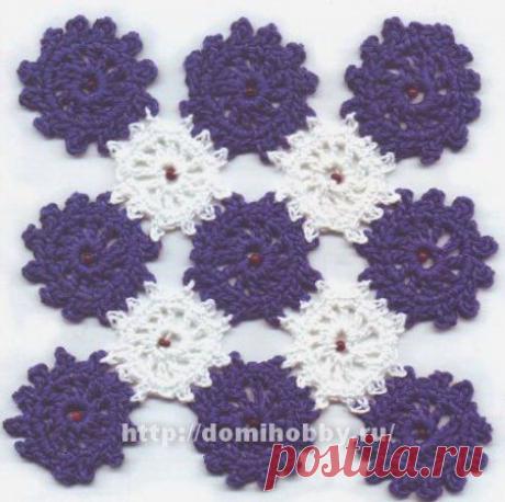 Вязание крючком мотивов с цветами / Handmade / 1. Крючкотворные Мотивы / Pinme.ru / Ольга Захарова-Черных