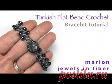 Turkish Flat Bead Crochet Bracelet Tutorial | Easy Bead Crochet Pattern