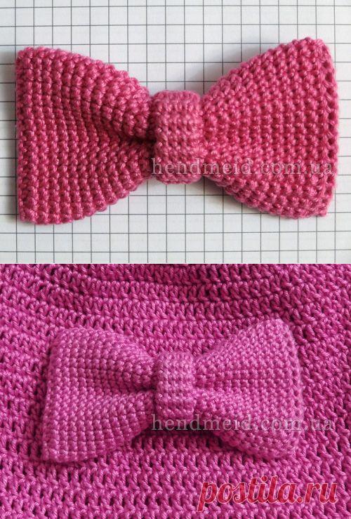 Бант вязаный крючком