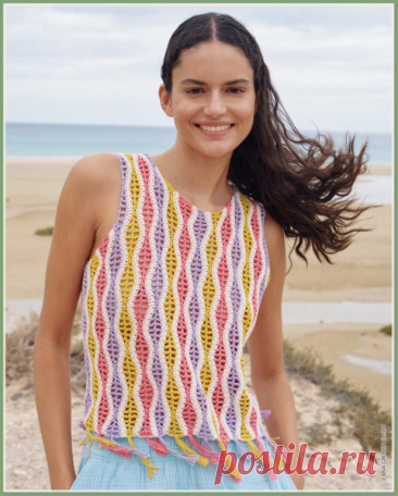 Топ "Campo"
Модель из журнала HAKELN №6/2024 (Lana Grossa, Германия). Но все схемы и выкройки подобраны в интернете.