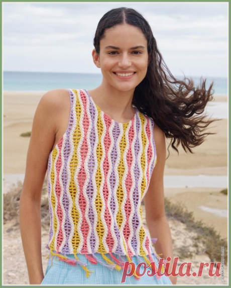 Топ "Campo"
Модель из журнала HAKELN №6/2024 (Lana Grossa, Германия). Но все схемы и выкройки подобраны в интернете.