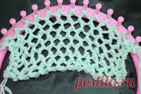 Учимся вязать на луме (Loom knitting). Урок восьмой: вязание крупной сетки