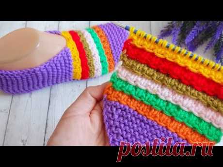 Уйдут все остатки пряжи 🧶 для вязания этих следков 💥 Следки без шва на ПОДОШВЕ 😊 на двух спицах ✅