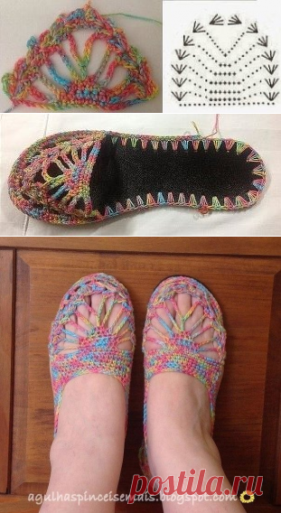 Летние тапочки крючком