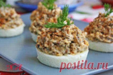 &gt;Закуска из необычных «фаршированных» яиц,праздничная.