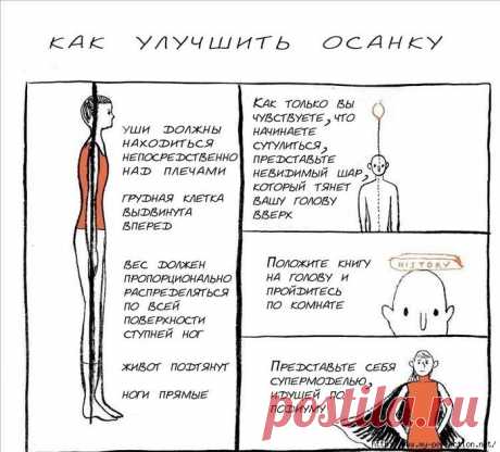 Как приучить себя к правильной осанке.