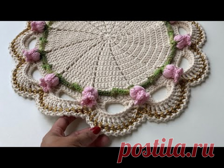 Passo a passo Americano botão de rosas em Crochê | da Nic 🌹