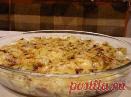 Салат с жареной рыбой и капустой - оригинальный рецепт