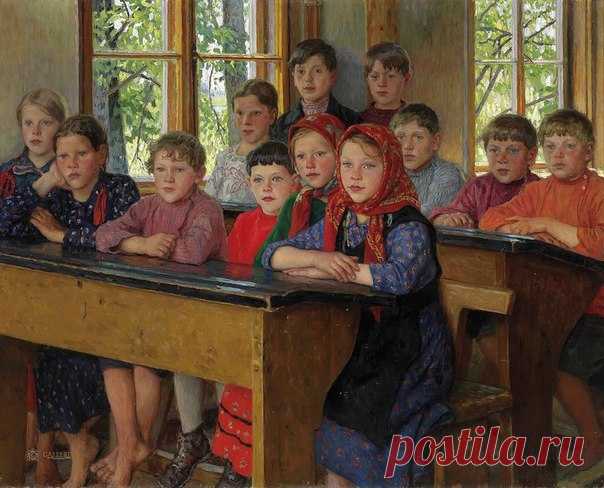 Учительница рассказывала классу историю о лайнере, потерпевшем крушение: 
“... На корабле оказалась супружеская пара, которая сумела добраться до спасательной шлюпки, но, к несчастью, там было только одно место. Вдруг муж оттолкнул жену, и сам забрался в лодку. А жена перед смертью крикнула ему последнюю фразу. 

Тут учительница остановилась. 
“Как вы думаете, — спросила она, — Что это была за фраза?”