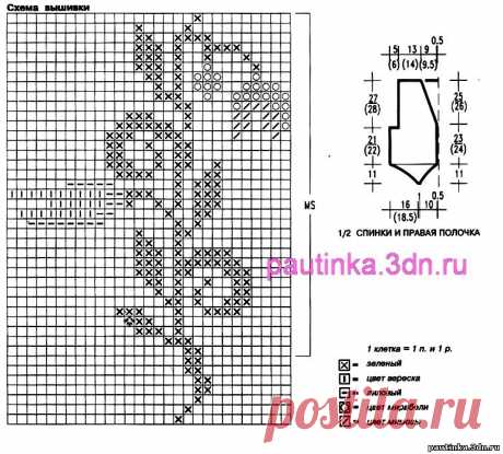 Вязаный жилет с вышивкой - Схемы вязания крючком жилетов - Схемы для вязания - Уроки вязания крючком - Вязание крючком, схемы для вязания крючком