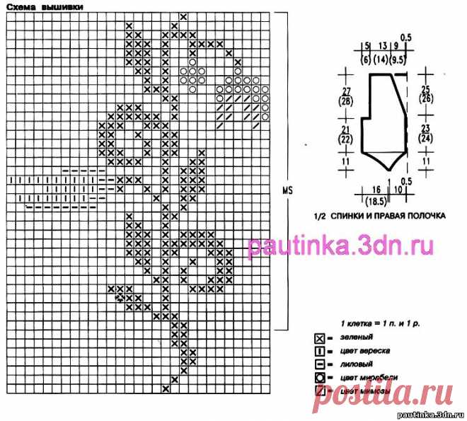 Вязаный жилет с вышивкой - Схемы вязания крючком жилетов - Схемы для вязания - Уроки вязания крючком - Вязание крючком, схемы для вязания крючком