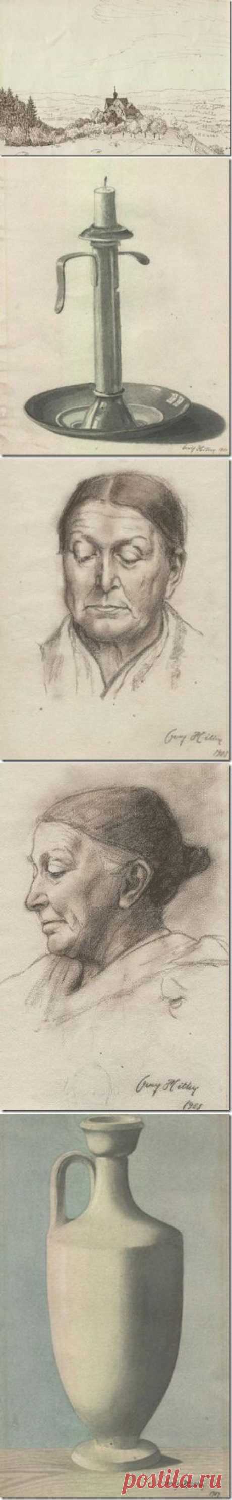 Картины и рисунки Адольфа Гитлера. | Наша Мировая История