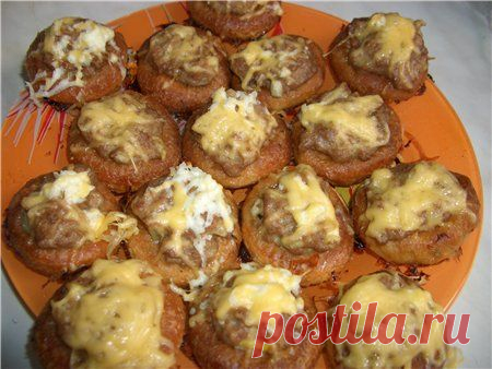 Сушки, фаршированные мясом - рецепт