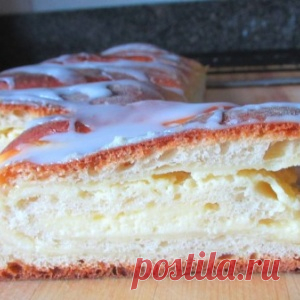 Кофейный пирог с начинкой из крем чиза