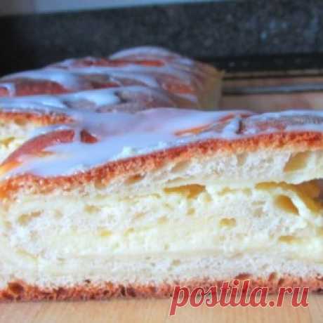 Кофейный пирог с начинкой из крем чиза