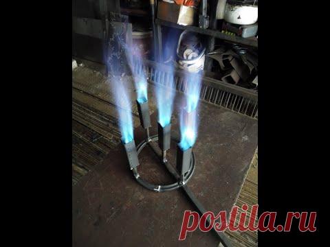 Круговая газовая горелка из куска профиля своими руками