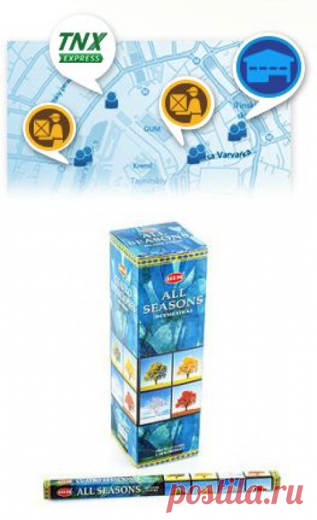 Благовония HEM, четырехгранники,All Seasons (Все сезоны) (кор 36 блок) в интернет-магазине