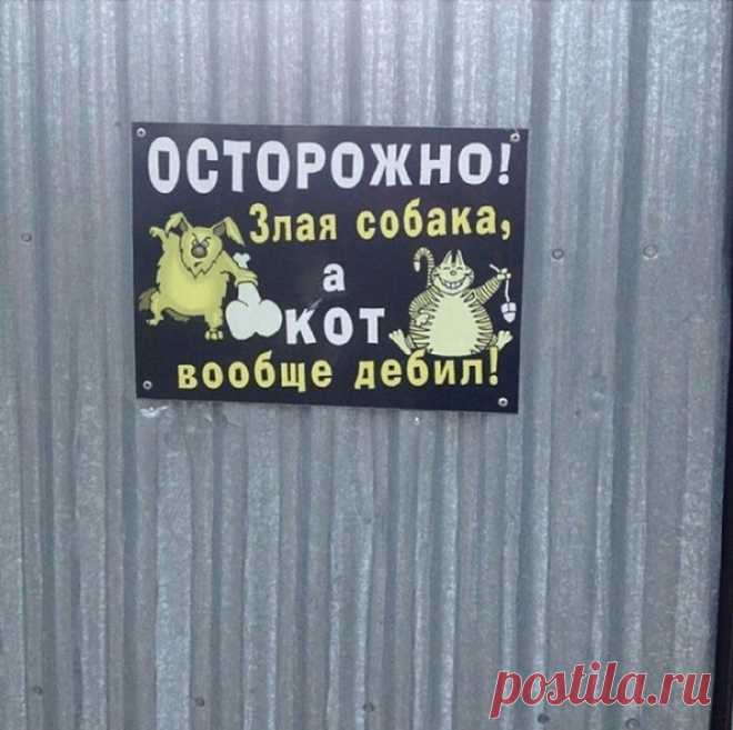 16 табличек от хозяев с прекрасным чувством юмора • НОВОСТИ В ФОТОГРАФИЯХ