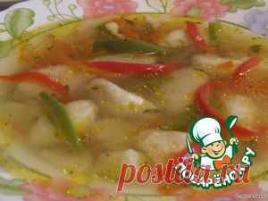 Суп с чесночными клецками - кулинарный рецепт