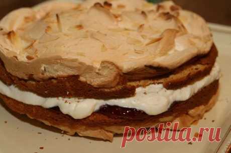 Торт Темная ночь с миндалем и клубничным вареньем - Kulinarnyj-Recept.РУ