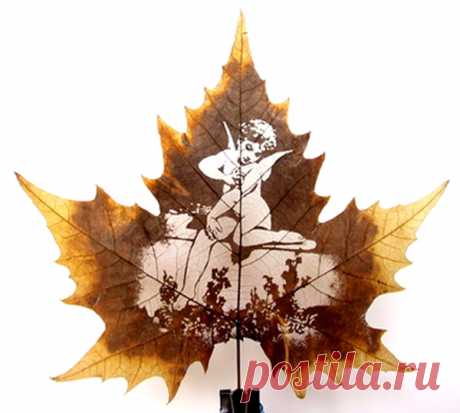 Художественная резьба по листьям (leaf carving)