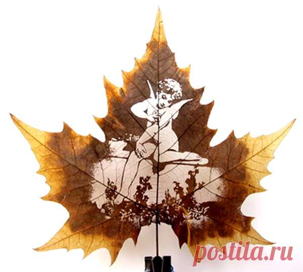 Художественная резьба по листьям (leaf carving)
