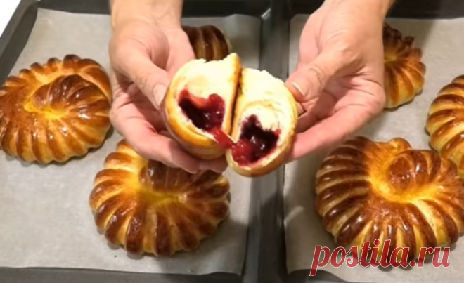БУЛОЧКИ - УЛИТКИ с вишней /Cherry Buns