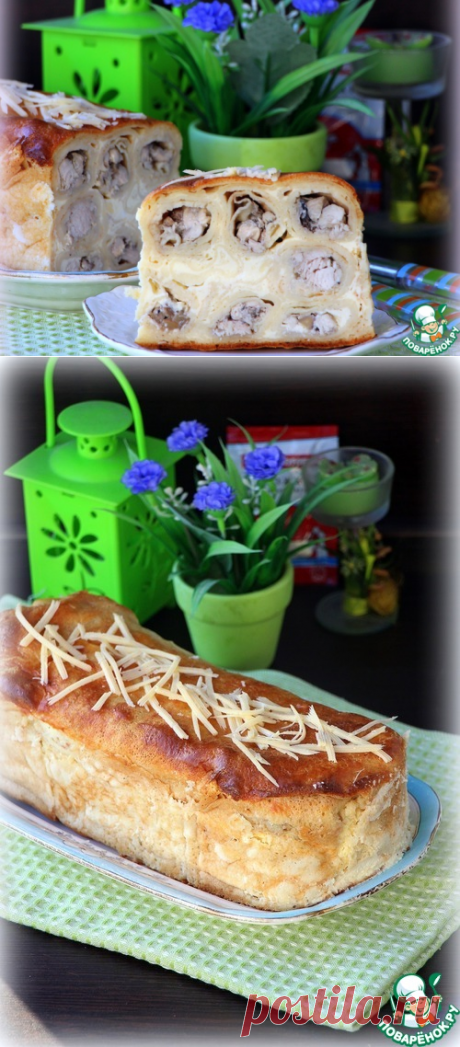 Блинная запеканка с жульеном – кулинарный рецепт