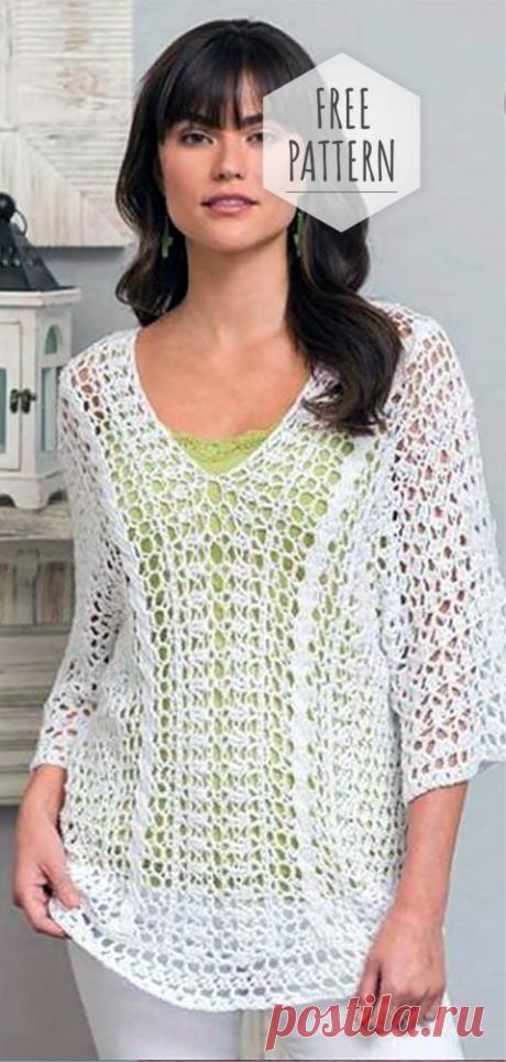 Crochet Spring Blouse Free Pattern