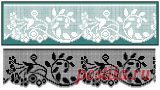 (696) cenefas de crochet | Koronka siatkowa