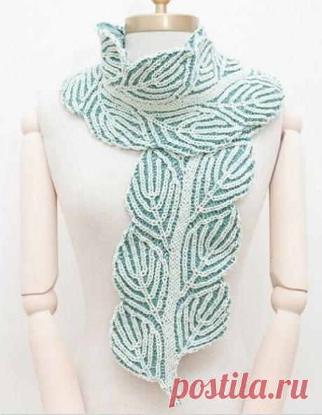 Шарф в технике бриошь спицами 10 схем и видео-уроков по вязанию, Вязание для женщин
