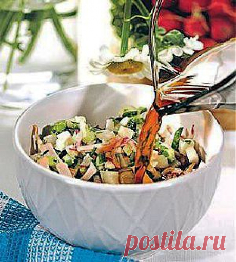 Окрошка куриная.