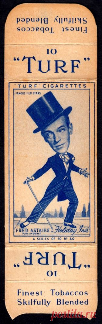Cigarette Card - Fred Astaire Carreras Turf Cigarettes 