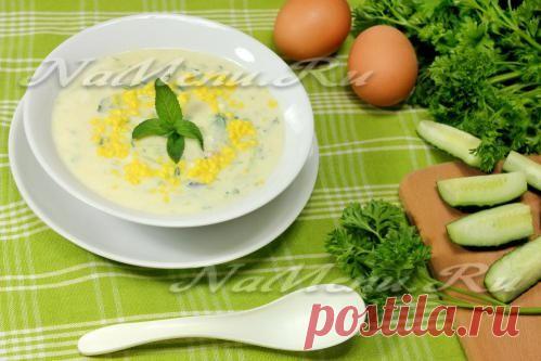 Летний холодный суп из огурцов