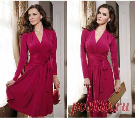 cheap women dresses new fashion 2014 long sleeve v neck pleats lacing Knee length skater dress-in Dresses from Apparel &amp; Accessories on Aliexpress.com