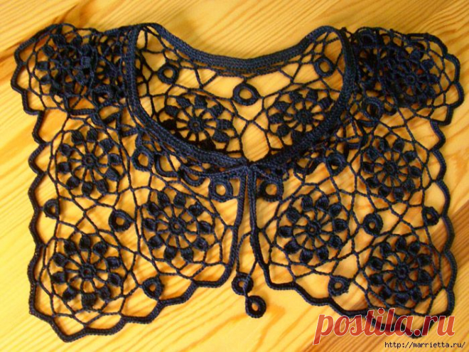 Не хотите связать крючком воротничок? СХЕМА.