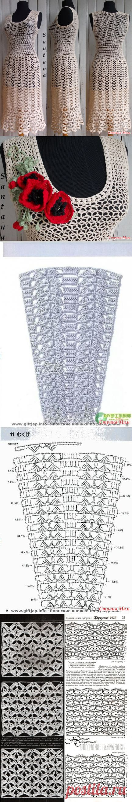Irish crochet &: Платье "Маки" (много фото)