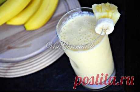 Bananinis kokteilis - receptas