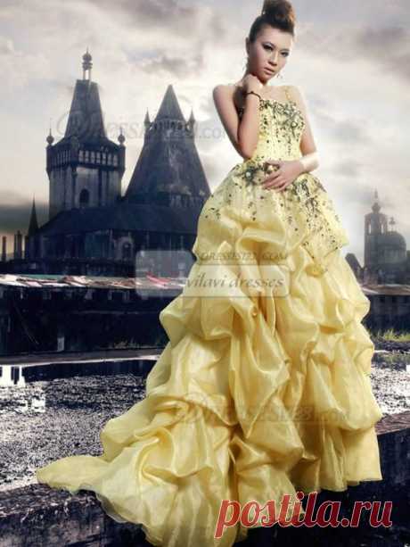 Universe of goods - Buy &quot;Brilliant Ball Gown Spaghetti Straps Court Train Pick-Ups Prom Dresses201901&quot; for only 210.07 USD.