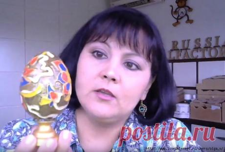 "Имитация клуазоне. Пасхальный вариант клуазоне". м.к. Альбины Алферовой