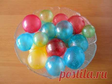 Gelatinekugeln/gelatine balls. DIY