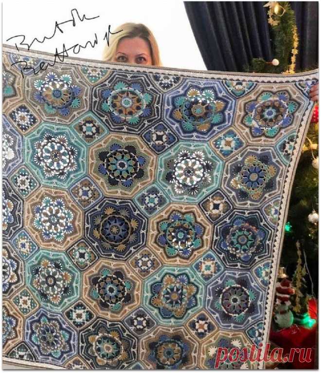 Многоцветная красота пледов и покрывал крючком от Butik Battaniye | Paradosik_Handmade | Яндекс Дзен