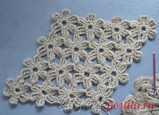 Безотрывное вязание цветочных мотивов | Crochet by Ellej | Вязание крючком от Елены Кожухарь