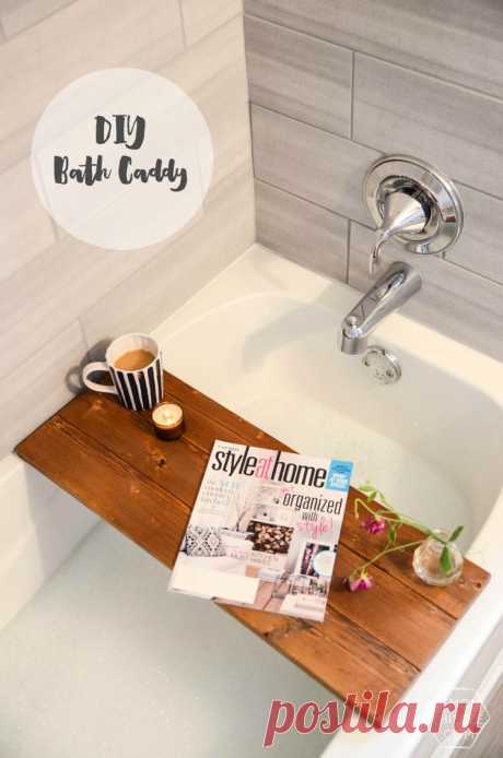 DIY Wooden Bath Caddy - Lemon Thistle