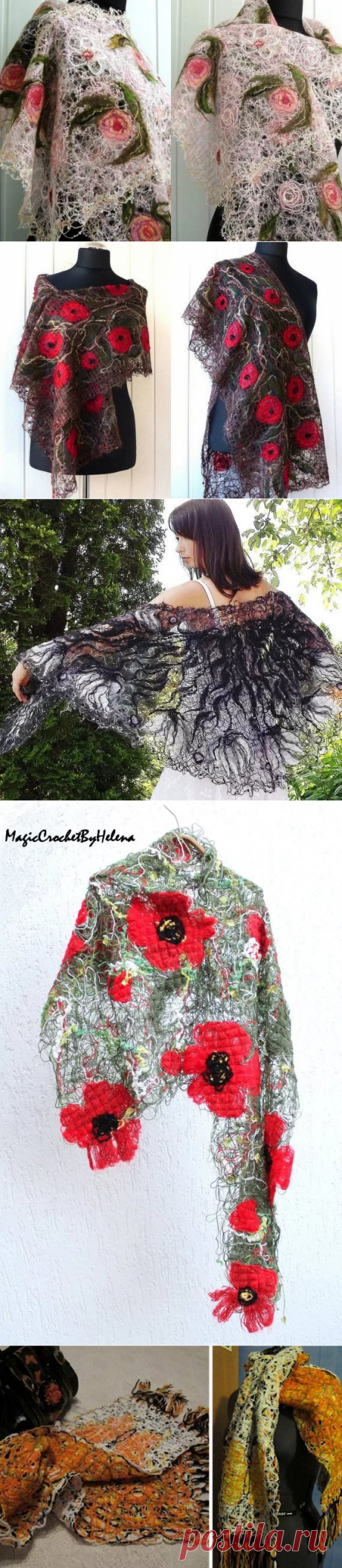 Мастер-класс: шарф в технике крейзи вул (Crazy Wool)
